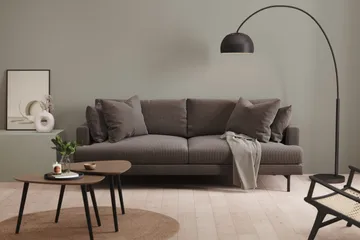 Menard 4-sits Djup Manchestersoffa - Mörkgrå - Möbler - Vardagsrum - Soffor - 4-sits soffor