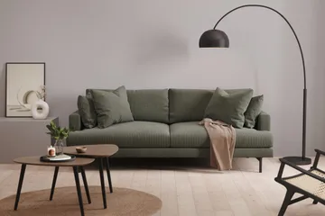 Menard 4-sits Djup Manchestersoffa - Mörkgrön - Möbler - Vardagsrum - Soffor - 4-sits soffor