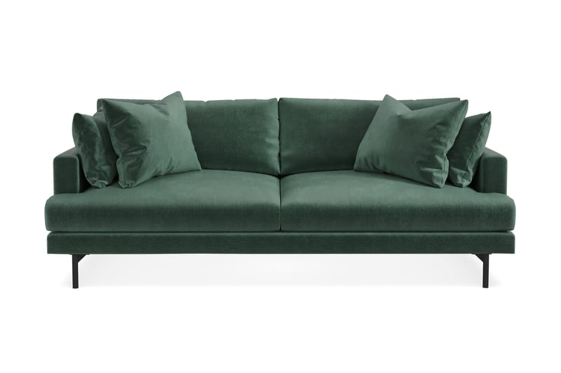 Menard 4-sits Djup Sammetssoffa - Mörkgrön - Möbler - Vardagsrum - Soffor - 4-sits soffor