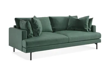 Menard 4-sits Djup Sammetssoffa - Mörkgrön - Möbler - Vardagsrum - Soffor - 4-sits soffor