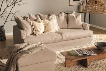 Menard 4-sits Djup Tygsoffa - Beige - Möbler - Vardagsrum - Soffor - 4-sits soffor