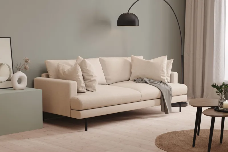 Menard 4-sits Djup Tygsoffa - Beige - Möbler - Vardagsrum - Soffor - 4-sits soffor