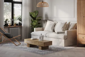 Menard 4-sits Djup Tygsoffa - Beige - Möbler - Vardagsrum - Soffor - 4-sits soffor