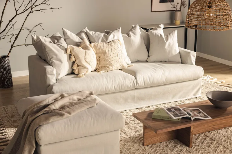 Menard 4-sits Tygsoffa - Ljusgrå - Möbler - Vardagsrum - Soffor - 4-sits soffor