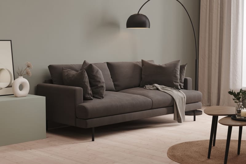 Menard 4-sits Manchestersoffa - Mörkgrå - Möbler - Vardagsrum - Soffor - 4-sits soffor