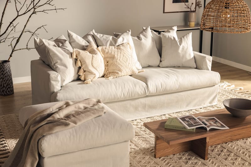 Menard 4-sits Tygsoffa - Ljusgrå - Möbler - Vardagsrum - Soffor - 4-sits soffor
