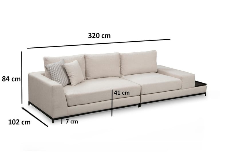 Mezonzo 4-sits Soffa - Beige - Möbler - Vardagsrum - Soffor - 4-sits soffor