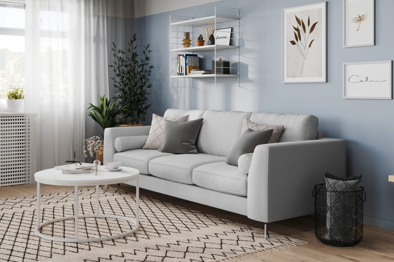 Ocean Lyx 3-sits Tygsoffa - Grå - Möbler - Vardagsrum - Soffor - 4-sits soffor