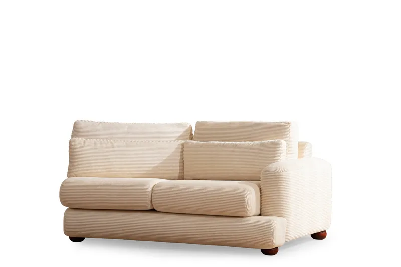 Relento Svängd Soffa 4-sits - Beige - Möbler - Vardagsrum - Soffor - 4-sits soffor