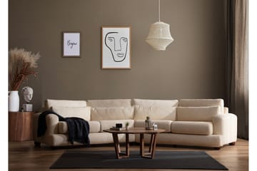 Relento Svängd Soffa 4-sits - Beige - Möbler - Vardagsrum - Soffor - 4-sits soffor