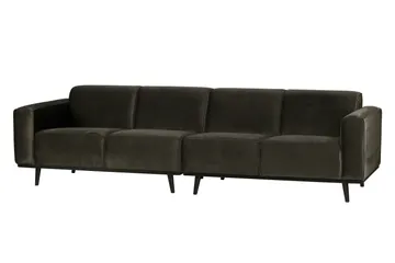 Statement 4-sits Sammetssoffa - Grön - Möbler - Vardagsrum - Soffor - 4-sits soffor
