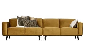 Statement 4-sits Sammetssoffa - Honungsgul - Möbler - Vardagsrum - Soffor - 4-sits soffor
