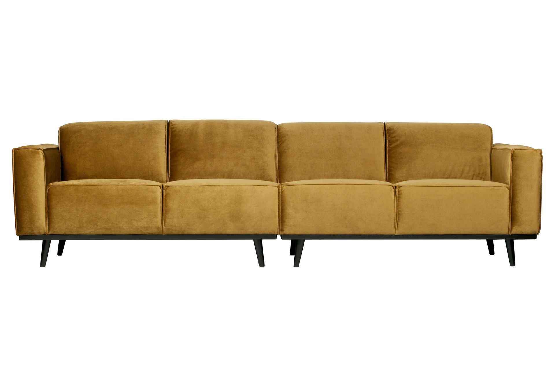 statement 4-sits sammetssoffa - honungsgul