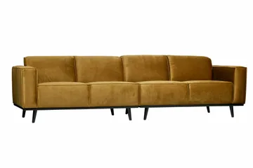 Statement 4-sits Sammetssoffa - Honungsgul - Möbler - Vardagsrum - Soffor - 4-sits soffor