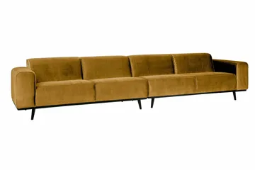 Statement 4-sits Sammetssoffa Large - Honungsgul - Möbler - Vardagsrum - Soffor - 4-sits soffor