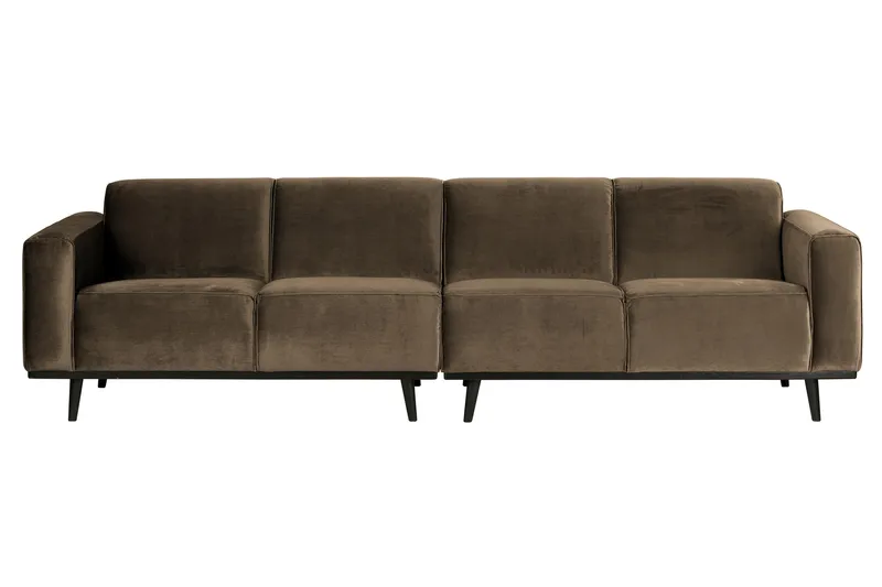 Statement 4-sits Sammetssoffa Large, Taupe