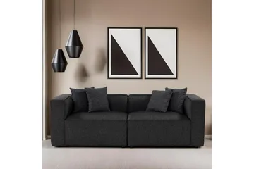 Abbas 2-sits Soffa - Antracit - Möbler - Vardagsrum - Soffor - Modulsoffor - Komplett modulsoffa