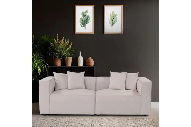 Abbas 2-sits Soffa - Ecru - Möbler - Vardagsrum - Soffor - Modulsoffor - Komplett modulsoffa