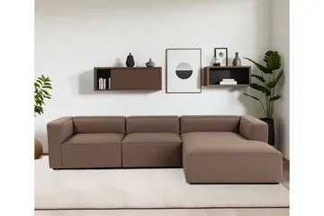 Abbas 4-sits Soffa med Divan - Brun - Möbler - Vardagsrum - Soffor - Divansoffa & schäslong