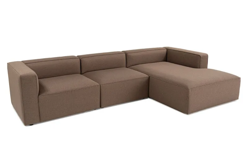 Abbas 4-sits Soffa med Divan - Brun - Möbler - Vardagsrum - Soffor - Divansoffa & schäslong