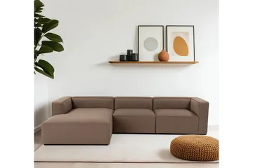 Abbas 4-sits Soffa med Divan - Brun - Möbler - Vardagsrum - Soffor - Divansoffa & schäslong