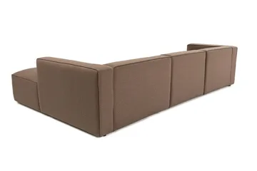 Abbas 4-sits Soffa med Divan - Brun - Möbler - Vardagsrum - Soffor - Divansoffa & schäslong