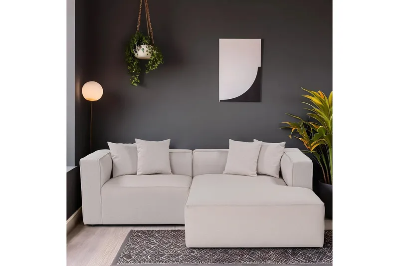 Abbas 4-sits Soffa med Divan - Ecru - Möbler - Vardagsrum - Soffor - Divansoffa & schäslong