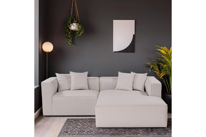 Abbas 4-sits Soffa med Divan - Ecru - Möbler - Vardagsrum - Soffor - Divansoffa & schäslong