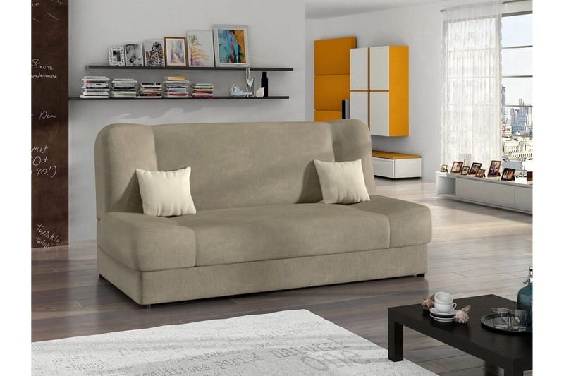 Abron Soffa 3-sits - Beige/Brun - Möbler - Vardagsrum - Bäddsoffor - 3-sits bäddsoffa
