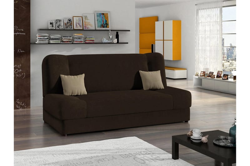 Abron Soffa 3-sits - Brun/Beige - Möbler - Vardagsrum - Bäddsoffor - 3-sits bäddsoffa