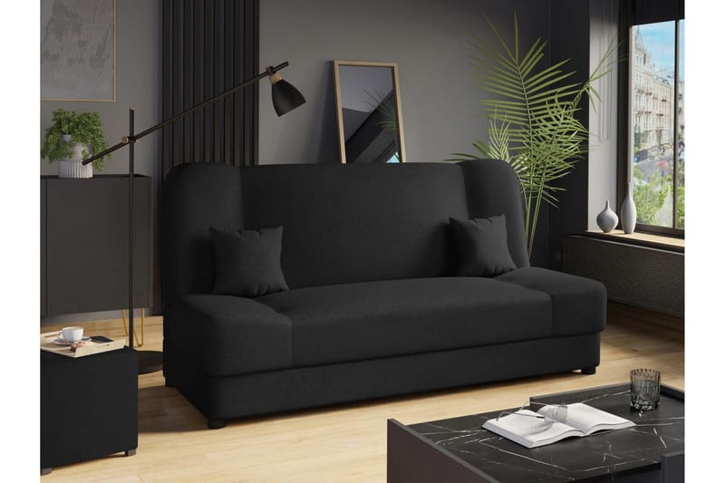 Abron Soffa 3-sits - Svart - Möbler - Vardagsrum - Bäddsoffor - 3-sits bäddsoffa