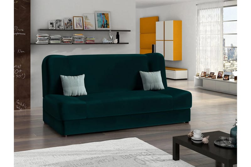 Abron Soffa 3-sits - Turkos/Flerfärgad - Möbler - Vardagsrum - Bäddsoffor - 3-sits bäddsoffa