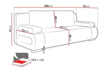 Adelma Soffa 3-sits - Brun - Möbler - Vardagsrum - Soffor - Sammetssoffor