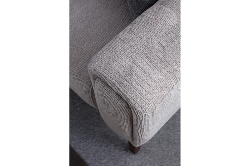 Adelphe 4-sits Soffa med Divan - Ljusgrå - Möbler - Vardagsrum - Soffor - Divansoffa & schäslong