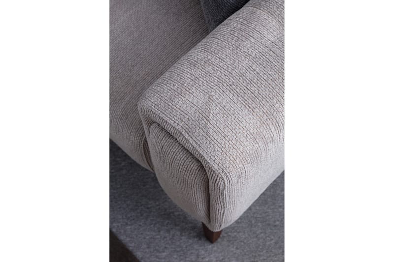 Adelphe 4-sits Soffa med Divan - Ljusgrå - Möbler - Vardagsrum - Soffor - Divansoffa & schäslong