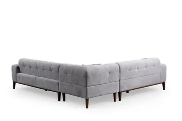 Adelphe 4-sits Soffa med Divan - Ljusgrå - Möbler - Vardagsrum - Soffor - Divansoffa & schäslong