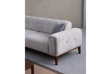 Adelphe 4-sits Soffa med Divan - Ljusgrå - Möbler - Vardagsrum - Soffor - Divansoffa & schäslong