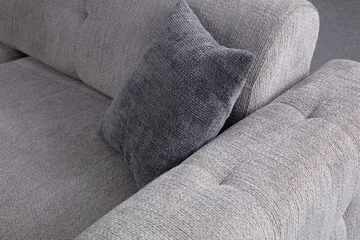 Adelphe 4-sits Soffa med Divan - Ljusgrå - Möbler - Vardagsrum - Soffor - Divansoffa & schäslong