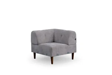 Adelphe 4-sits Soffa med Divan - Ljusgrå - Möbler - Vardagsrum - Soffor - Divansoffa & schäslong