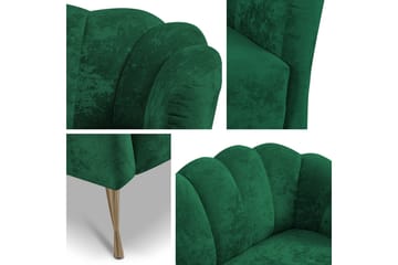 Adrial 2-sits Soffa - Sammet/Blå/Guld - Möbler - Vardagsrum - Soffor - Sammetssoffor