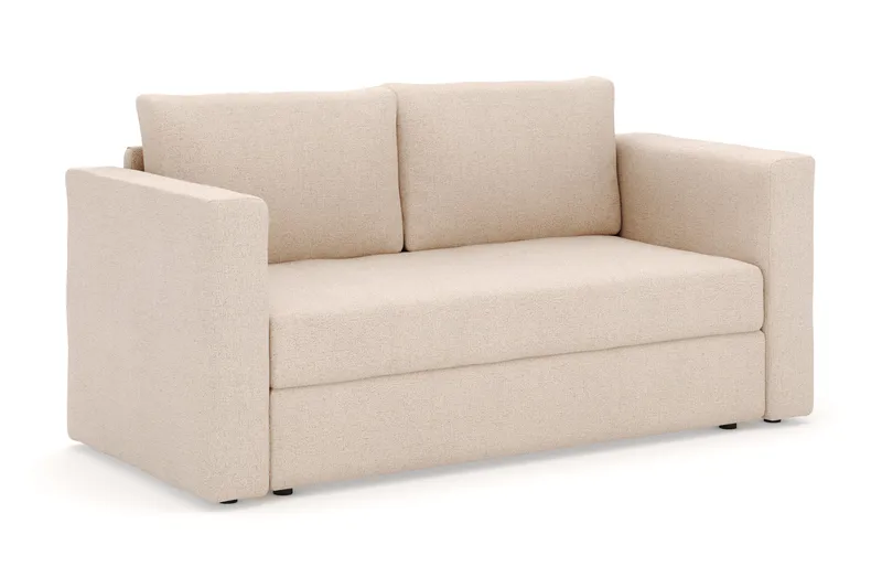 Alnaryd 2-3-sits Bäddsoffa med Fällbart Armstöd - Beige - Möbler - Vardagsrum - Bäddsoffor - 2-sits bäddsoffa