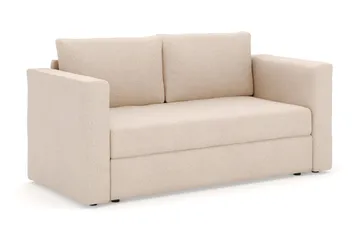 Alnaryd 2-3-sits Bäddsoffa med Fällbart Armstöd - Beige - Möbler - Vardagsrum - Bäddsoffor - 2-sits bäddsoffa