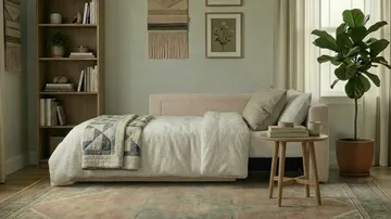 Alnaryd 2-3-sits Bäddsoffa med Fällbart Armstöd - Beige - Möbler - Vardagsrum - Bäddsoffor - 2-sits bäddsoffa
