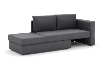 Alnaryd 2-3-sits Bäddsoffa med Fällbart Armstöd - Grå - Möbler - Vardagsrum - Bäddsoffor - 2-sits bäddsoffa