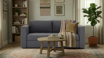 Alnaryd 2-3-sits Bäddsoffa med Fällbart Armstöd - Grå - Möbler - Vardagsrum - Bäddsoffor - 2-sits bäddsoffa