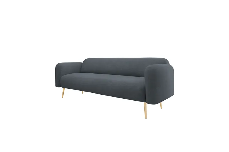 Alros Soffa 3-sits - Grå - Möbler - Vardagsrum - Soffor - Sammetssoffor