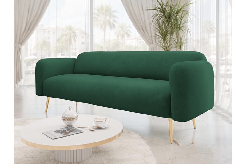 Alros Soffa 3-sits - Grön - Möbler - Vardagsrum - Soffor - Sammetssoffor