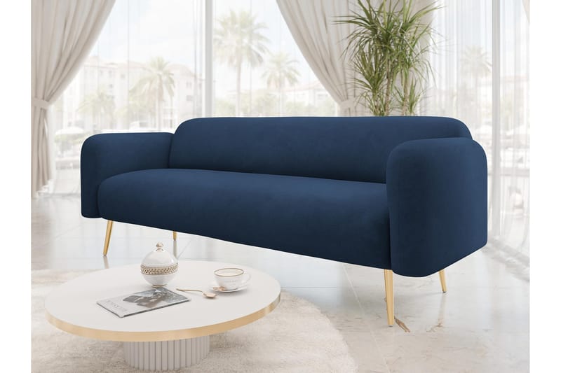 Alros Soffa 3-sits - Marinblå - Möbler - Vardagsrum - Soffor - Sammetssoffor