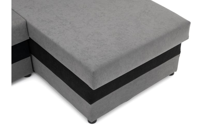 Alvared Soffa Dubbeldivan 4-sits - Mörkgrå - Möbler - Vardagsrum - Bäddsoffor - U bäddsoffa