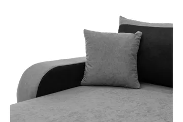 Alvared Soffa Dubbeldivan 4-sits - Svart - Möbler - Vardagsrum - Bäddsoffor - U bäddsoffa